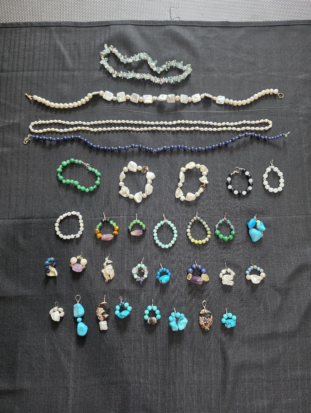 Huge Lot Of Real Stone Beads And Chunks. Resell Or Upcycle Oppurtunity